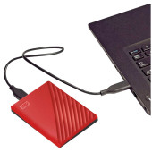 externe Festplatte My Passport WDBYVG0020BRD-WESN, rot/schwarz, 2,5 Zoll (6,35cm), 2 TB, HDD