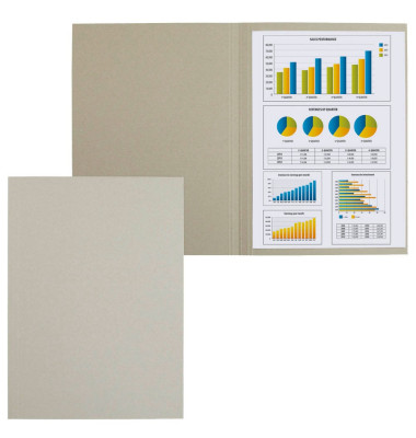 Aktendeckel 80004153, A4 grau Recyclingkarton 250g