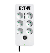 Protection Box 6 USB Tel DIN 6-fach Steckdosenleiste mit Überspannungsschutz weiß