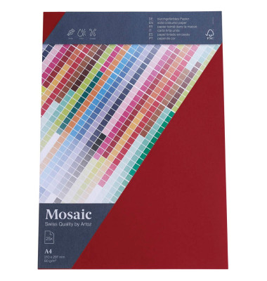 Kopierpapier Mosaic 947925-487 weinrot A4 90g 