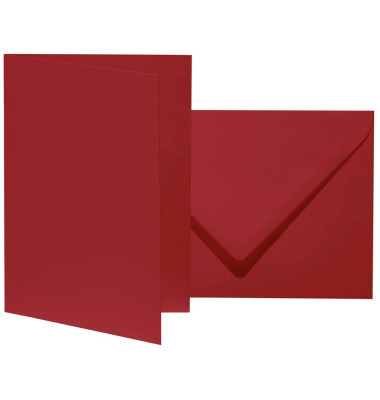 Blanko-Grußkarten Mosaic 943601-587 17,8cm x 12,5cm (BxH) 200g feuerrot Karton