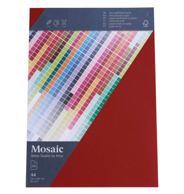 Kopierpapier Mosaic 947925-587 feuerrot A4 90g 