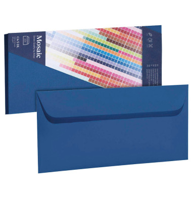 Designbriefumschlag Mosaic 9429420-418, Din Lang+ (C6/5), haftklebend, 90g, blau