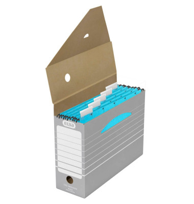Archivbox Tric 100333274, grau/weiß, Karton