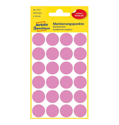 Klebepunkte 3117 rosa Ø 18,0 mm