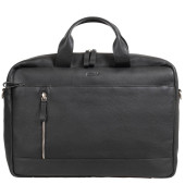 Laptoptasche ROCCA Leder schwarz