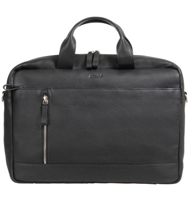 Laptoptasche ROCCA Leder schwarz