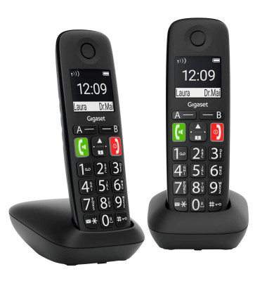 E290 Duo Schnurlostelefon-Set schwarz