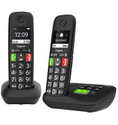 E290 A Duo Schnurlostelefon-Set mit Anrufbeantworter schwarz