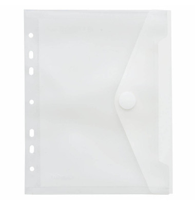 Dokumententasche 40156-04, A5, transparent farblos, Polypropylen (PP), Klettverschluss