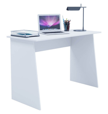 Schreibtisch Masola Maxi, 74cm (H), 110x50cm (BxT), rechteckig, weiß / weiß