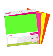 PremiumFlex Neon Aufbügelfolie farbsortiert (neon) Flex-Folie 30,0 cm x 30,0 cm