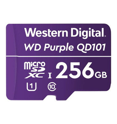 Speicherkarte Purple SC QD101 WDD256G1P0C, Micro-SDXC, Class 10, 256 GB Speicherkarte Purple SC QD101 WDD256G1P0C, Micro-SDXC, Class 10, 256 GB