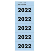 Jahreszahlen 6222, 2022, blau, 57x28mm, selbstklebend