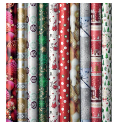 Geschenkpapier 33003 959104, Weihnachten, 70cm x 2m, bunt