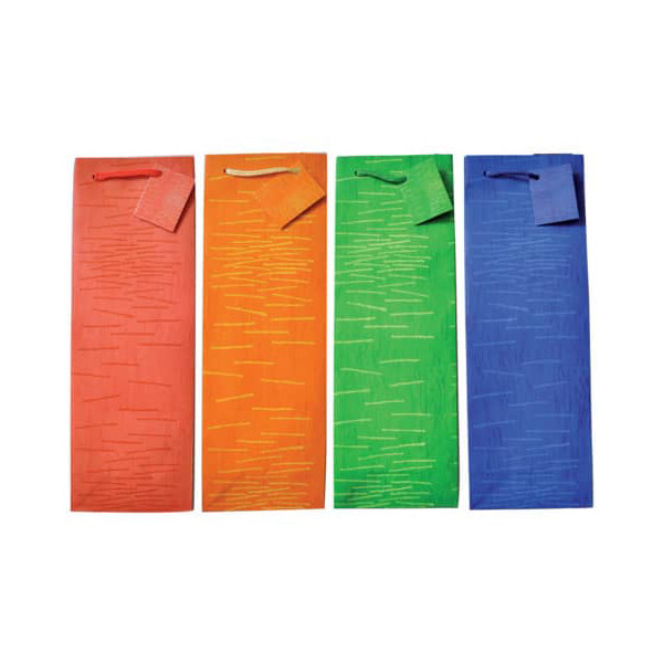 12 Stück TSI Geschenktasche 85281 Laura, allgemein, gedrehtes Kordelband, sortiert - Farbwahl nicht möglich, 12cm x 36cm 4022792852816 TSI