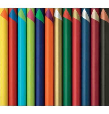 Geschenkpapier 33K43838131, 70cm x 2m, 12 Farben sortiert