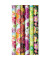 Geschenkpapier 33K03 656143, sortiert (5 Motive), Blumen, 70cm x 2m, farbig sortiert