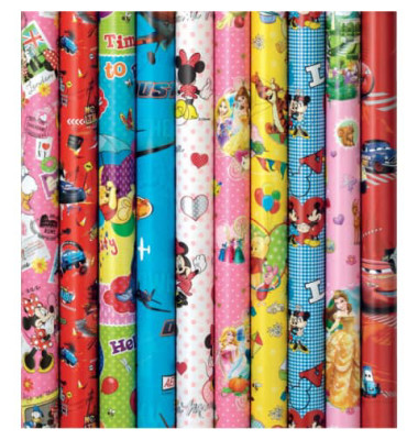 Geschenkpapier 33003-858139, Disneyfiguren, 70cm x 2m, bunt Geschenkpapier 33003-858139, Disneyfiguren, 70cm x 2m, bunt