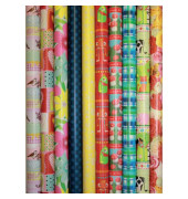 Geschenkpapier 33K30699101, 10 verschiedene, 70cm x 2m, bunt
