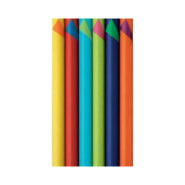 25 Stück Zöwie Geschenkpapier  2-Color 33753 838107, Frühjahr, 70cm x 2m, sort./gelb/rot/türkis/hellgrün/blau/orange 4058653100642 Zöwie 2 Meter