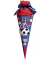 Bastel-Schultüte Soccer rot 3D 68cm 6-eckig 658026