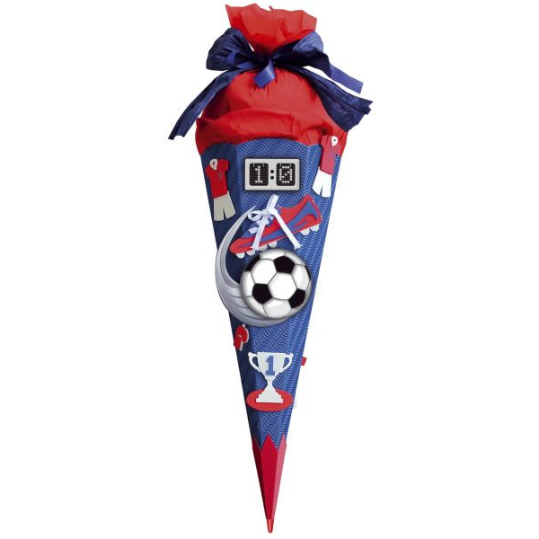 4028279800578 - Bastel-Schultüte 658026 Fussball 3D rot 68cm 6-eckig 4028279800578 Roth