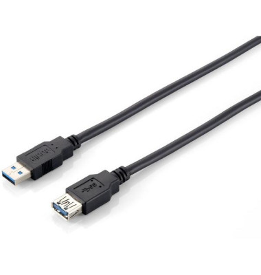 Equip USB Kabel 3.0 A -  A St/Bu 3.00m schwarz Polybeutel