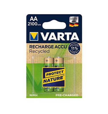 Varta Akku RECHARGE Recycled AA HR6 2100mAh 2St.