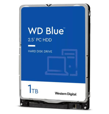 interne Festplatte Blue WD10SPZX, silber, 2,5 Zoll (6,35cm), 1 TB, HDD