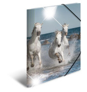 Gummizugmappe 19329, A4 Motiv Pferde Polypropylen (PP), mit 3 Einschlagklappen