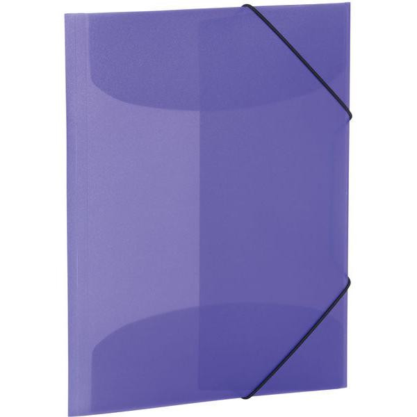 3 Stück Herma Gummizugmappe 19581, A4 violett Polypropylen (PP), mit 3 Einschlagklappen 4008705195812 Herma