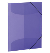 Gummizugmappe Transluzent - Designserie 19585, A3 violett Polypropylen (PP), f&uuml;r ca. 50 Blatt  (80 g/m&sup2;), mit 3 Einschlagklappen
