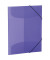 Gummizugmappe 19585, A3 violett Polypropylen (PP), mit 3 Einschlagklappen