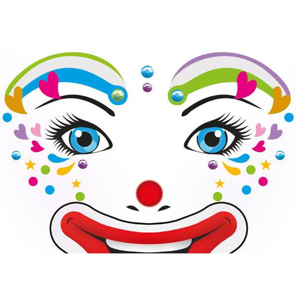 5 Stück Herma Face Art Sticker Clown Lotta 4008705154277 Herma