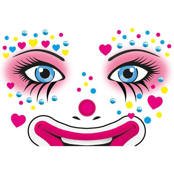 5 Stück Herma Face Art Sticker Clown Annie 4008705154284 Herma