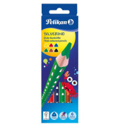 Farbstifte-Set Silverino 700610, farbig sortiert, dreikant, ergonomisch, Packung