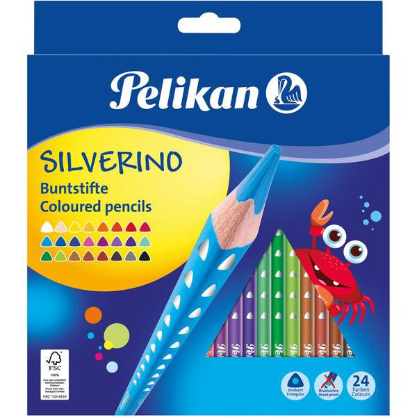 4012700700667 - Buntstifte SILVERINO 3-eckig dünn BD24LNk 4012700700667 24 Stück