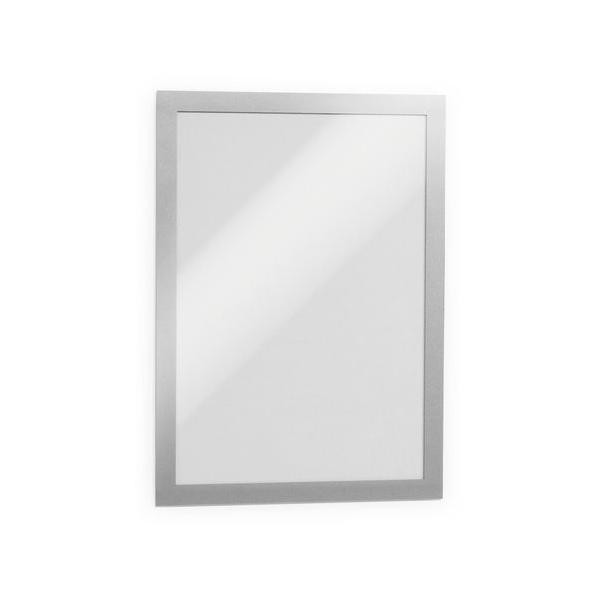 4005546406039 - DURABLE DURAFRAME® A4 Info-Rahmen Hinweisrahmen für Werbung und Aushänge die häufig aktualisiert werden müssen 1 Stück einzeln verpackt metallic silber