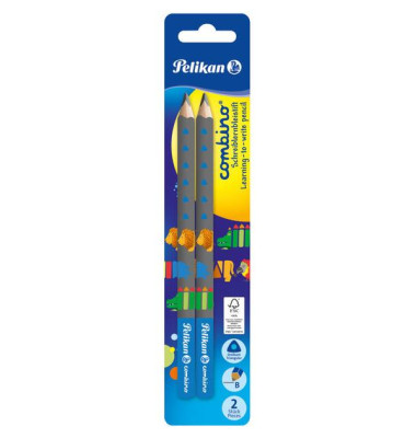 Pelikan Schreiblernbleistift Combino blau 2er Blister - Bürobedarf 