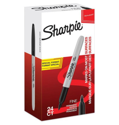Permanentmarker Fine Point, 2077128, Pack, schwarz, 1mm Rundspitze