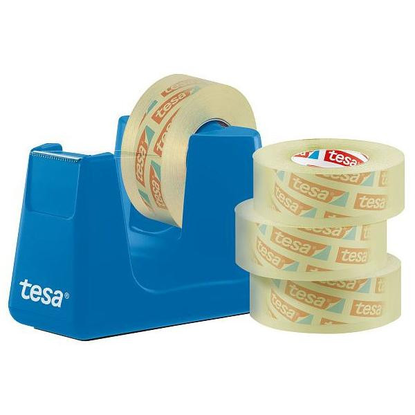 6 Stück Tesa Klebebandabroller tesa Easy Cut Smart 53908-00000-00, für Klebebänder bis 19mm x 33m, blau 4042448450432 Tesa