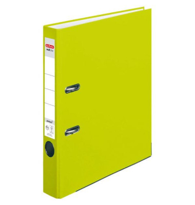 Ordner maX.file protect 50022472, A4 50mm schmal PP vollfarbig neongrün