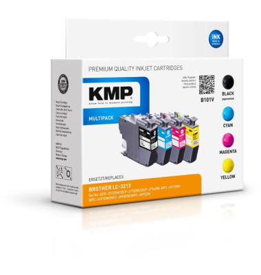 KMP Patrone Brother LC-3213 bk,cyan,mag,yel. 4x400 S. B100V remanufactured
