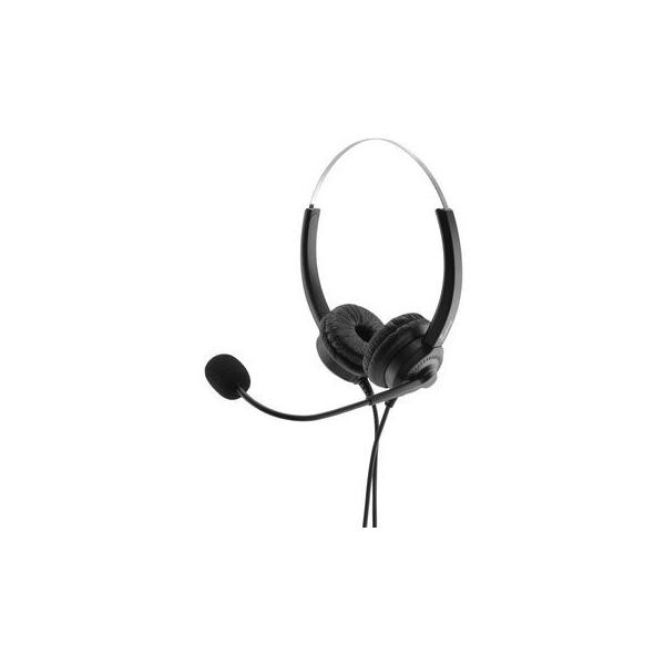 4260664870593 - Headset MROS304 kabelgebunden binaural USB Lautstärkeregler Mikrofon mit Rauschfilter schwarz-silber