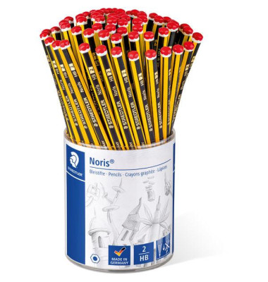 Bleistift-Set Noris 120 im K&ouml;cher, 120-2 KP72, H&auml;rte HB, 2mm, schwarz/gelb