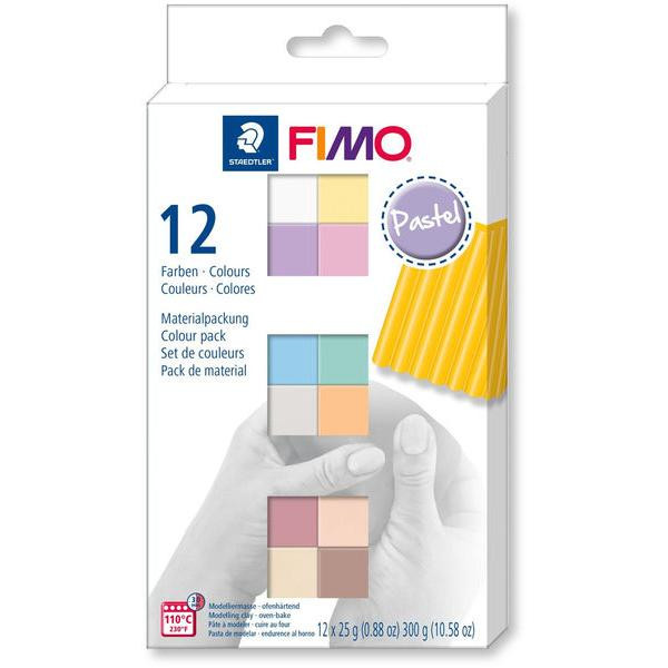 4007817053423 - STAEDTLER Modelliermasse Fimo Modeliermasse Pastel Set 8023 C12-3