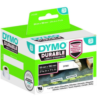DYMO LW-Kunststoff-Etiketten, 1 Rolle a 170 Etiketten