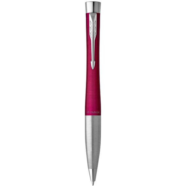 Parker Urban Twist-Kugelschreiber | Magenta mit Chrom-Zierteilen | mit Nachfüllpatrone mit blauer Tinte | Geschenkbox