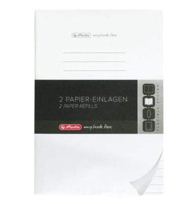 Notizbuch 50034123, Flex, weiß, A5, liniert, 80g, 80 Blatt / 160 Seiten